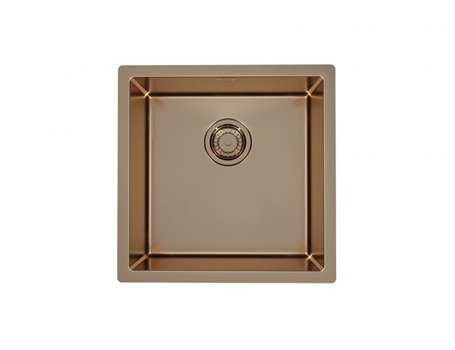 Bakreno Pomivalno korito QUADRIX 30 - MONARCH, enojno, F/S/U vgradnja, 450x450