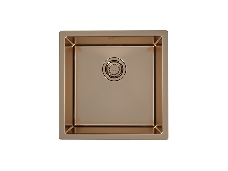 Bakreno Pomivalno korito QUADRIX 30 - MONARCH, enojno, F/S/U vgradnja, 450x450